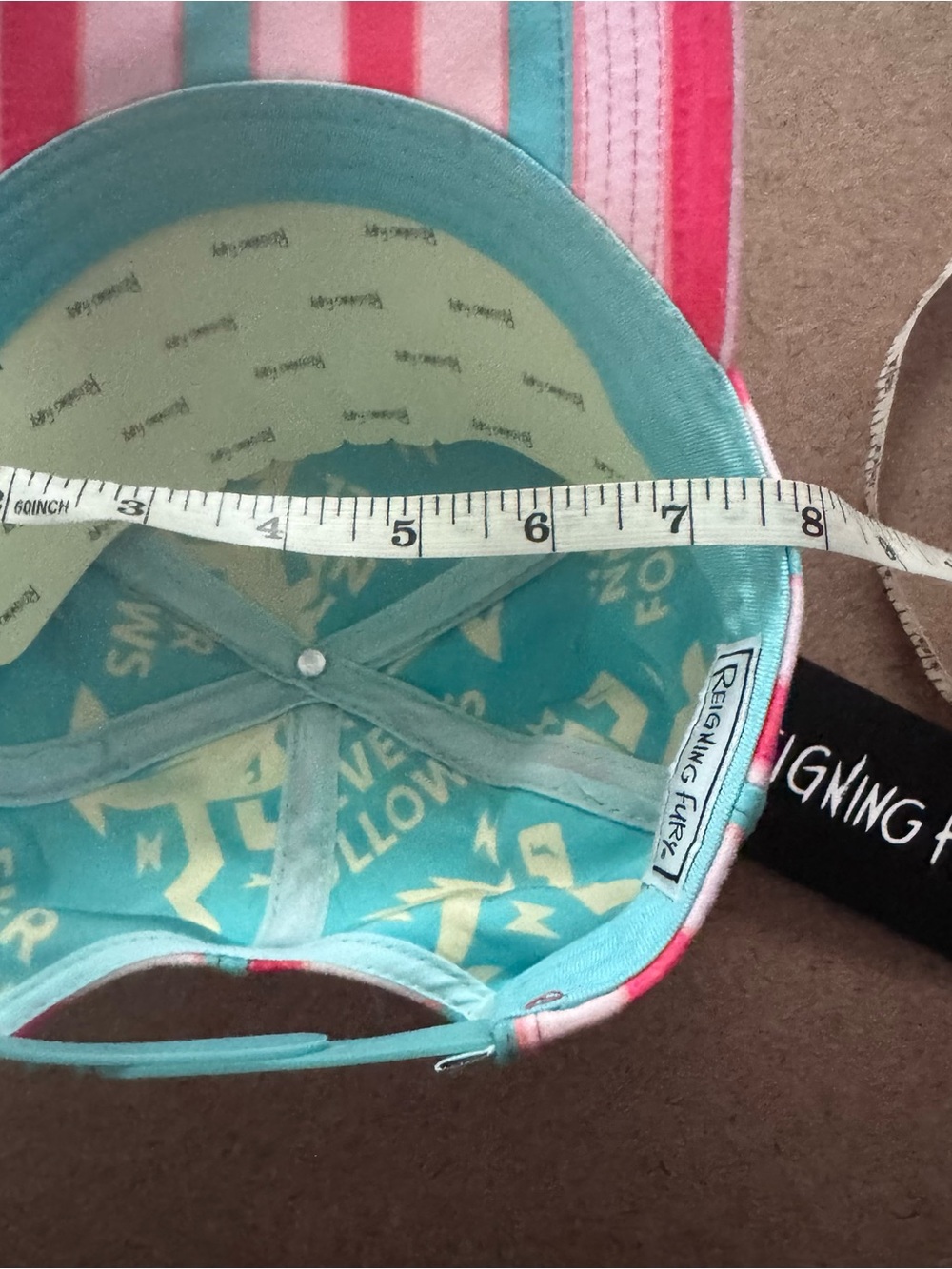 Reigning Fury Striped Pink & Teal Cap - Picture 5 of 5